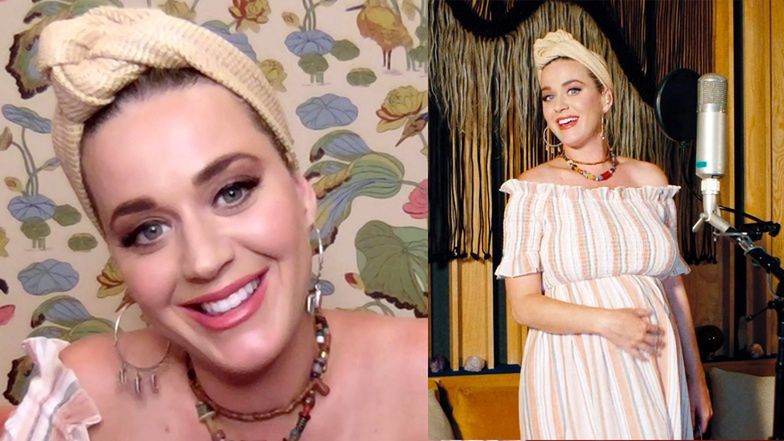 Ciężarna Katy Perry w sukience za 75 złotych narzeka na hormony: "Płaczę, kiedy patrzę na swoje palce u stóp" (ZDJĘCIA)
