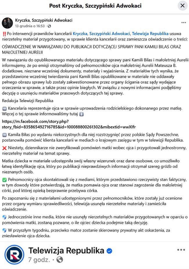 Wpis kancelarii Kryczka, Szczypiński Adwokaci 