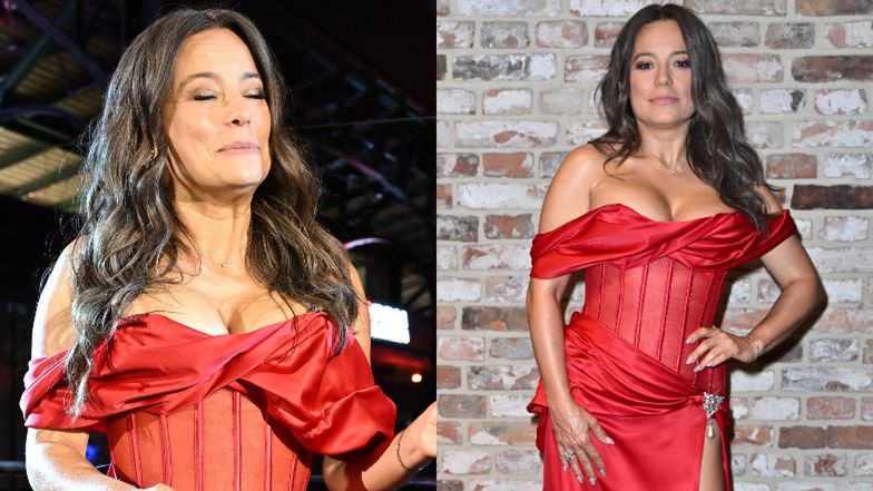 Anna Mucha w czerwieni