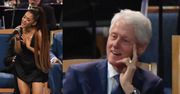 "Hit sieci": Bill Clinton rzuca dwuznaczne spojrzenia Arianie Grande na pogrzebie Arethy Franklin...