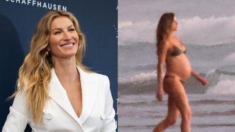 Odziana w bikini Gisele Bundchen odsłania ciążowe kształty na plaży w Costa Rica