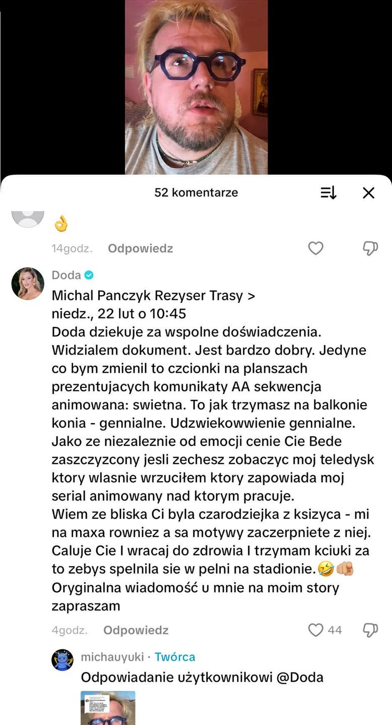 Doda vs reżyser jej koncertów