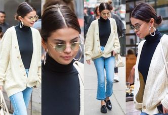 #TRENDY: Selena Gomez w beżowym kardiganie