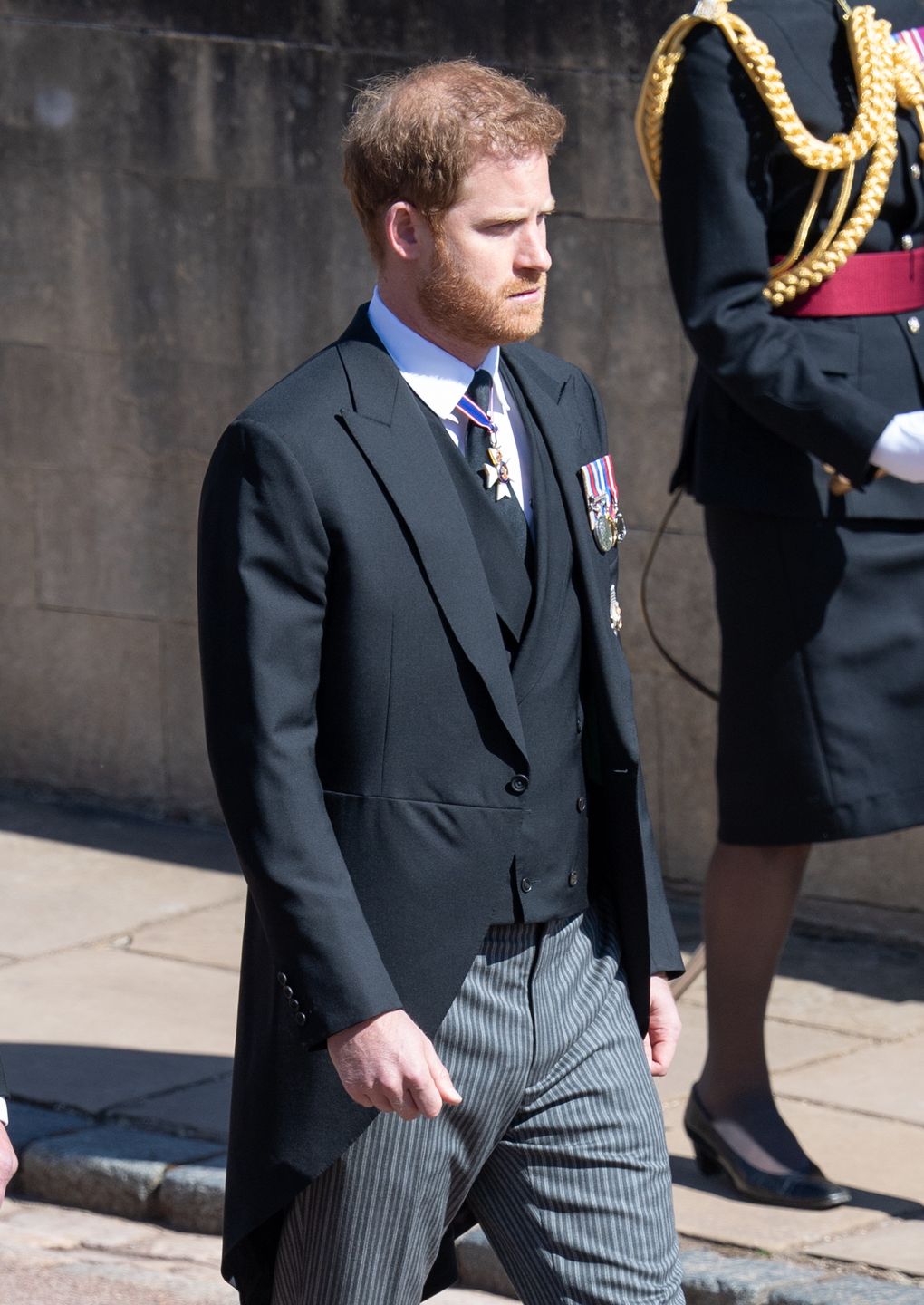 Książę Harry na pogrzebie księcia Filipa