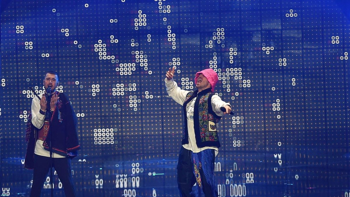Zespół Kalush Orchestra z Ukrainy podczas występu na Eurowizji