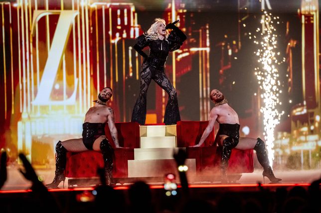 Eurovision 2024 song competition second semifinal in Malmo
epa11330633 Spain's Nebulossa performs the song 'Zorro' during the second semifinal of the 2024 Eurovision song competition at the Malmö Arena in Malmö, Sweden, 09 May 2024.  EPA/Ida Marie Odgaard DENMARK OUT 
Dostawca: PAP/EPA.
Ida Marie Odgaard