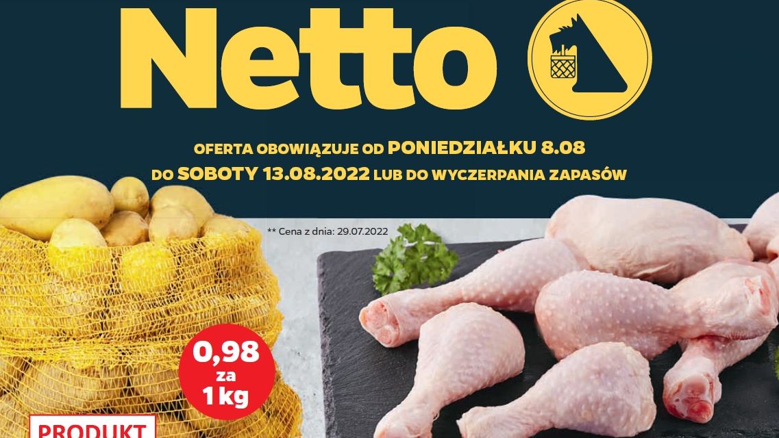Netto gazetka od 8.08 22 - poniedziałku 8 sierpnia