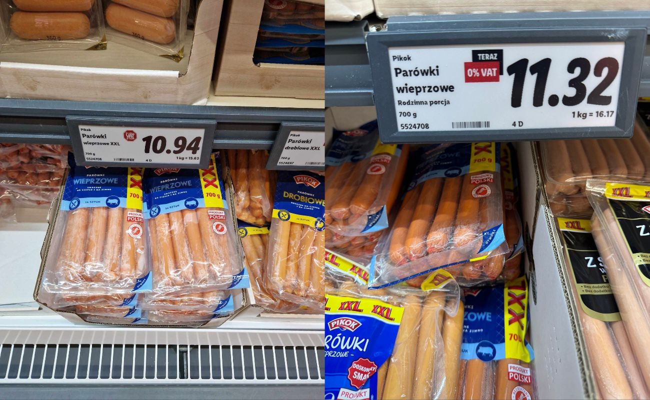 Tak zmieniła się cena parówek między kwietniem a majem
