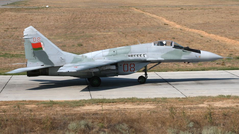 Białoruski MiG-29.