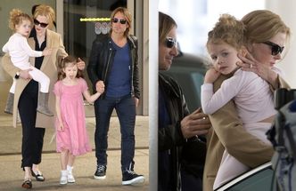 Kidman i Urban z córkami na lotnisku!