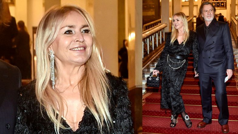 Monika Olejnik z partnerem na premierze w operze