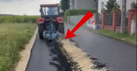 Ujawnili przeszłość rolnika po zaoraniu asfaltu. "Brał młotki"