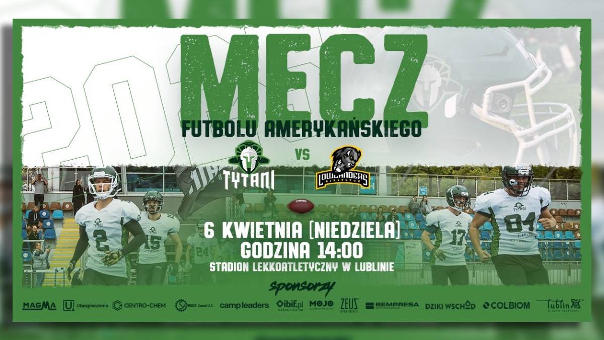 grafika, zapowiedź meczu Tytani Lublin vs. Lowlanders Białystok