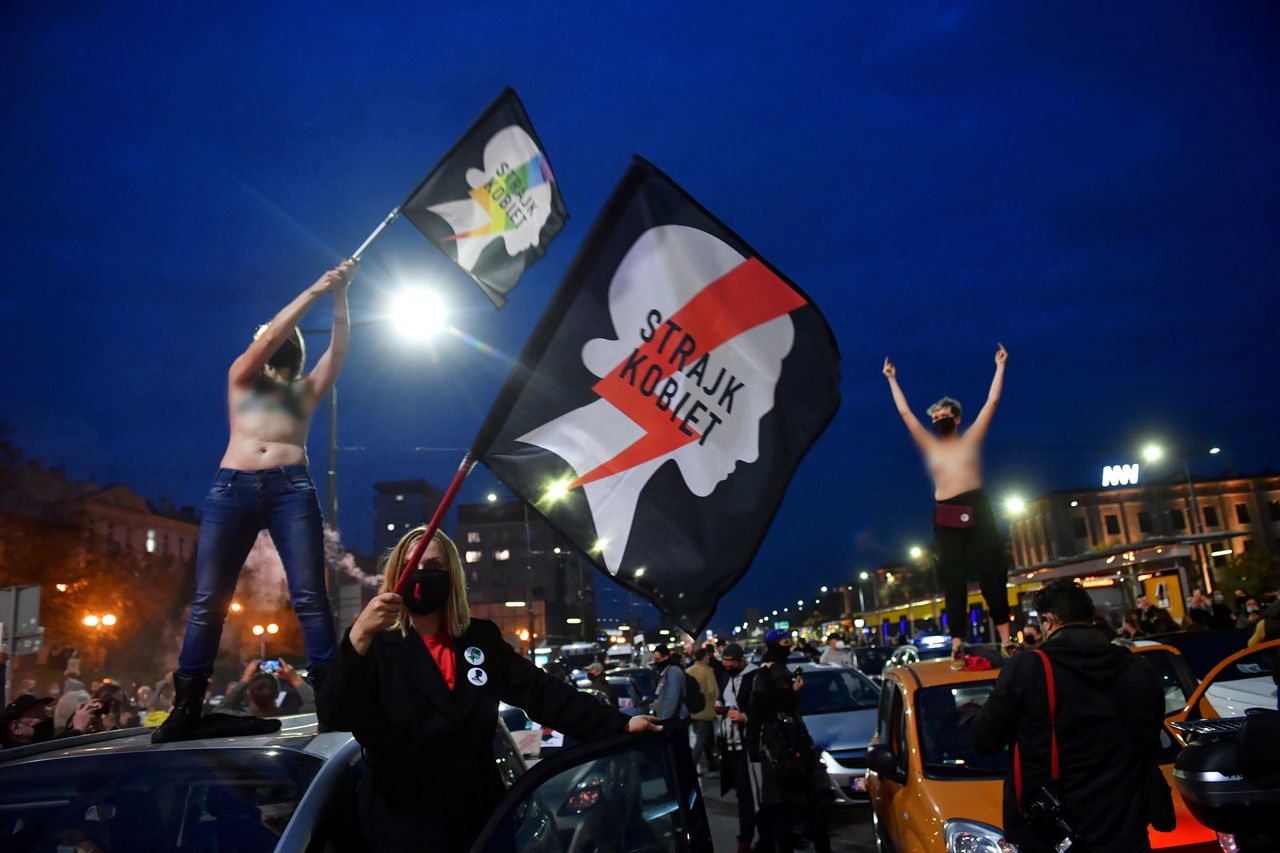 Warszawa. Ogólnopolski Strajk Kobiet. Poniedziałkowy protest w stolicy