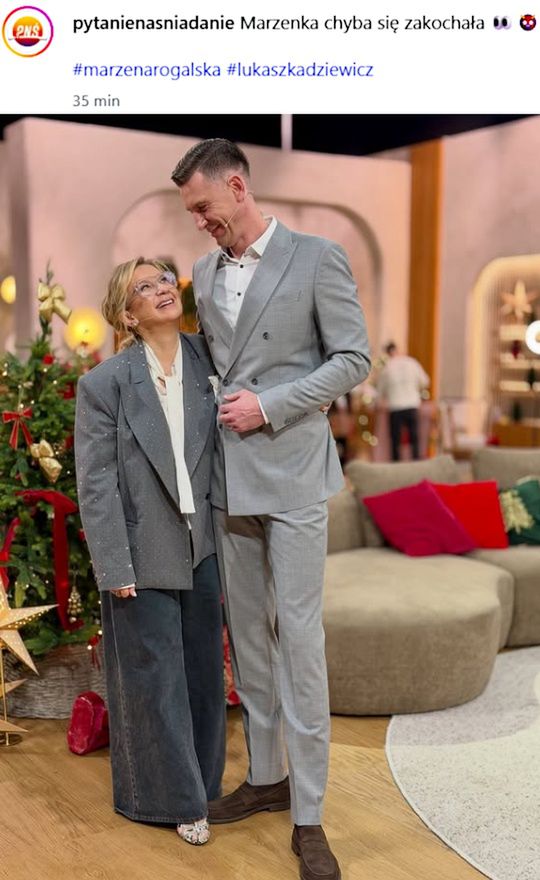 Marzena Rogalska i Łukasz Kadziewicz w "Dzień dobry TVN"
