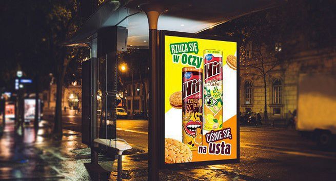 „Rzuca się w oczy, ciśnie na usta” w kampanii ciastek Hit