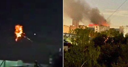 Nocny atak na Moskwę. Rosjanie pokazali nagrania