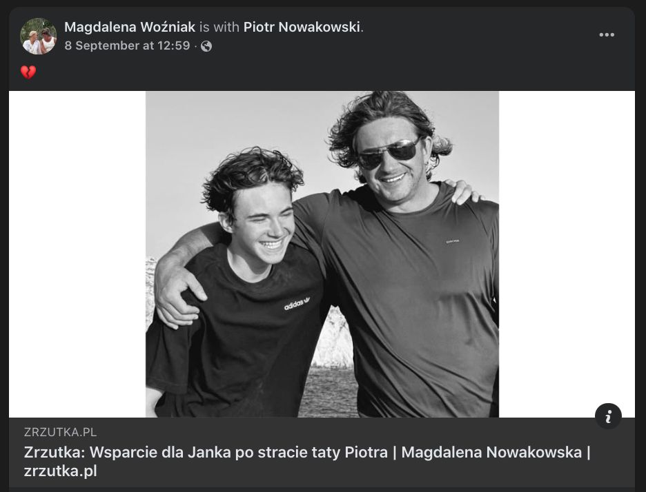Zbiórka dla syna Piotra Nowakowskiego