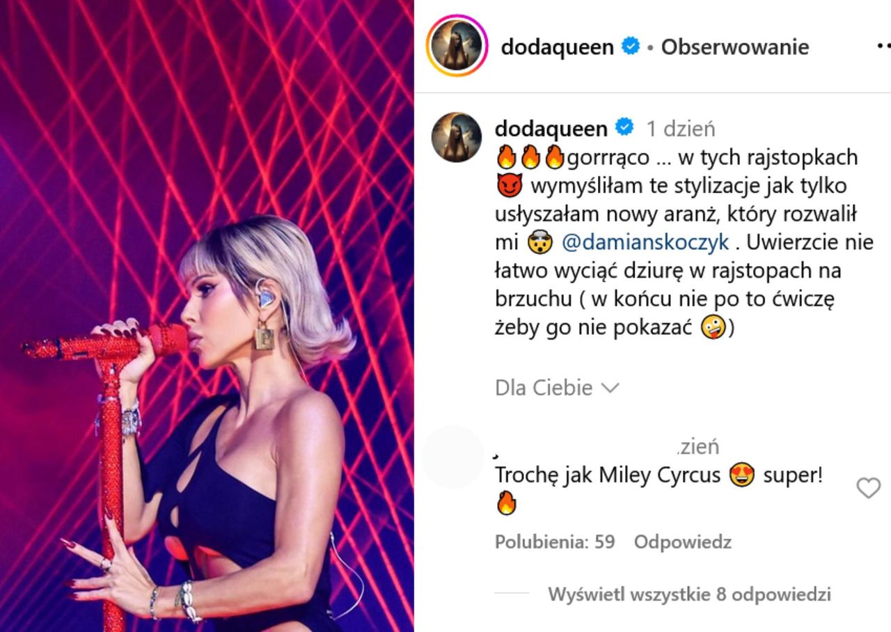 Fani porównali Dodę do Miley Cyrus