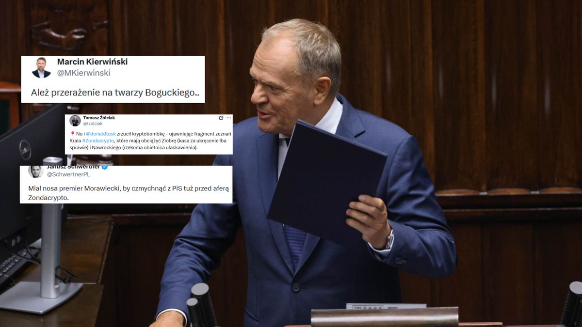 Tusk pokazał protokół ws. Zondacrypto