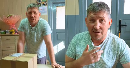 Andrzej z Plutycz pokazał otwartą paczkę. Jarek: "Stołu nie będziesz miał"