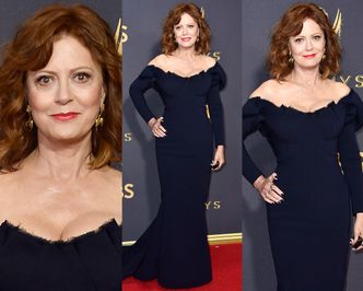 70-letnia Susan Sarandon kusi biustem na ściance