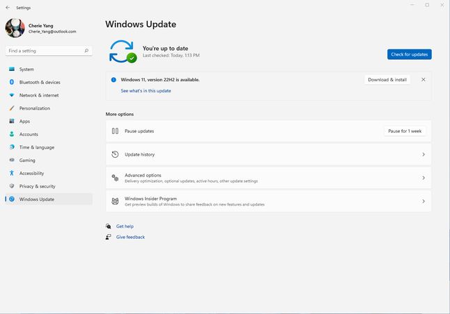 Windows 11 22H2 - aktualizacja w Windows Update