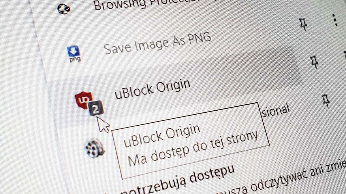 uBlock Origin w Google Chrome