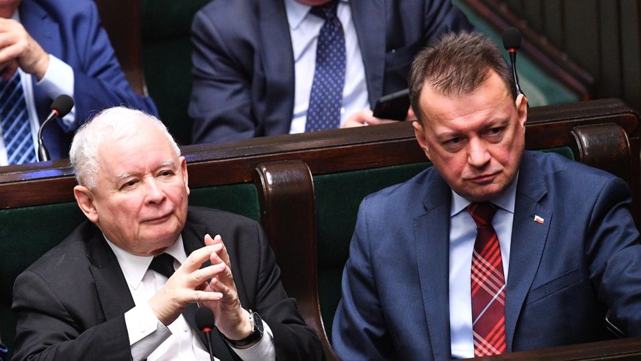 Jarosław Kaczyński i Mariusz Błaszczak z PiS
