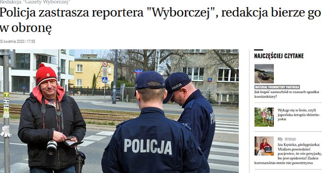 Kuba Atys z „Gazety Wyborczej” ma stanąć przed sądem za fotografowanie demonstracji przed domem Jarosława Kaczyńskiego