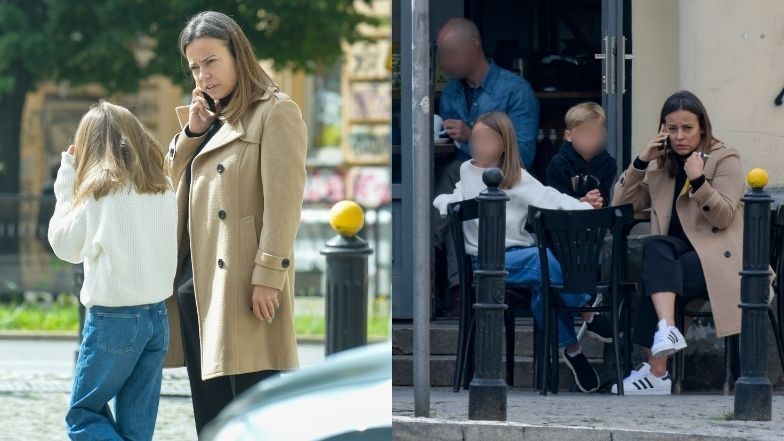 Anna Mucha i Jakub Wons prezentują rodzinną sielankę podczas wypadu do kawiarni