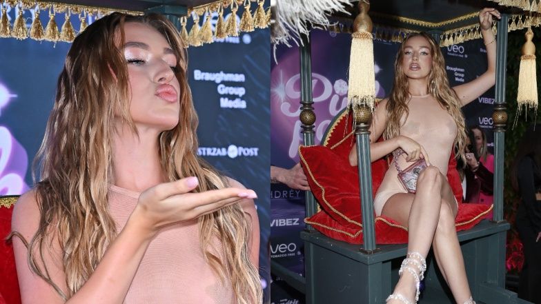 Caroline Derpienski na gali Pudelek Pink Party