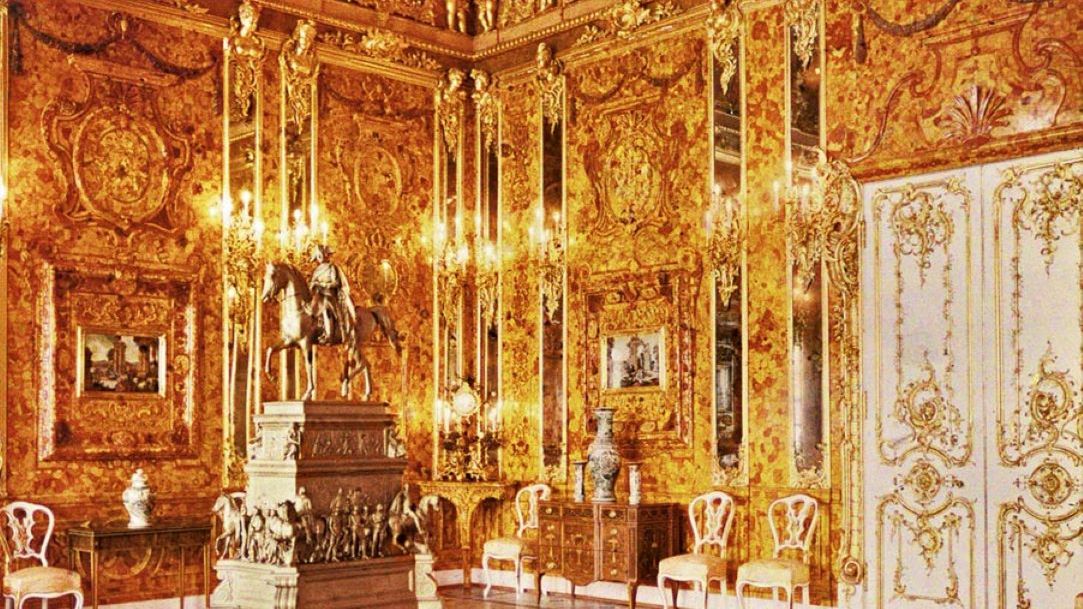 Oryginalna Bursztynowa Komnata w 1917. 