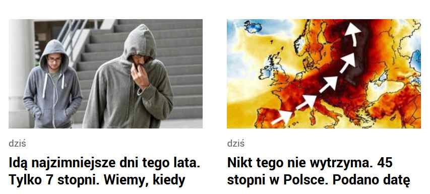 Screen ze strony twojapogoda.pl. 