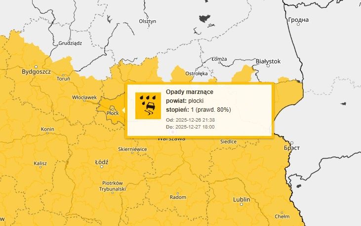 Ostrzeżenie meteo