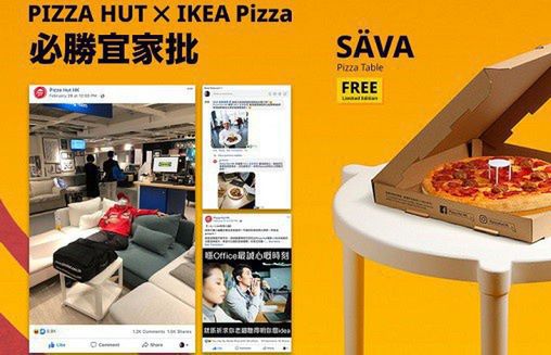 IKEA ze specjalnym stolikiem, który pomieści pizzę z klopsikami z Pizzy Hut
