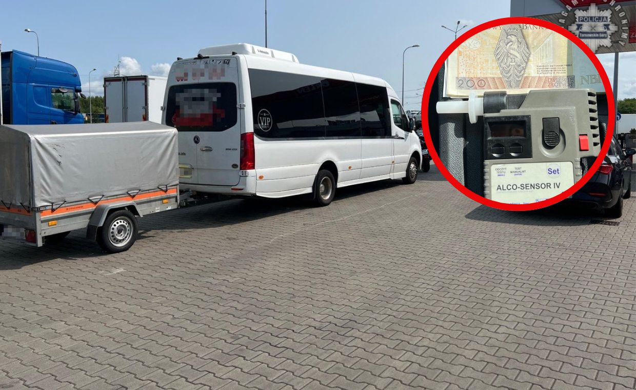Pijany wiózł busem pasażerów po A1