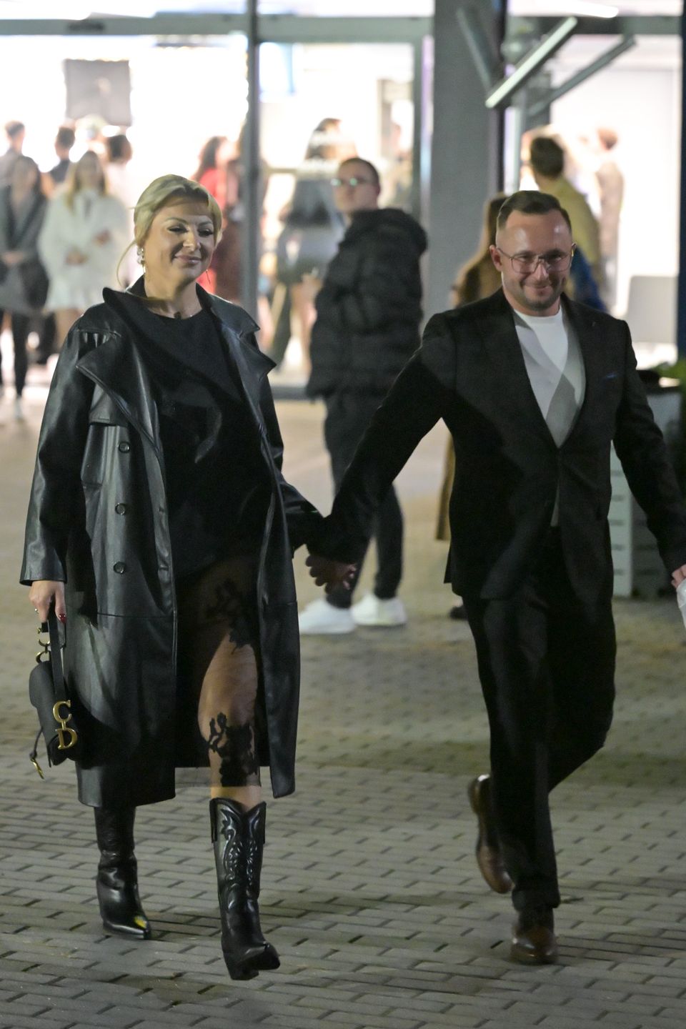 Magdalena Narożna z partnerem