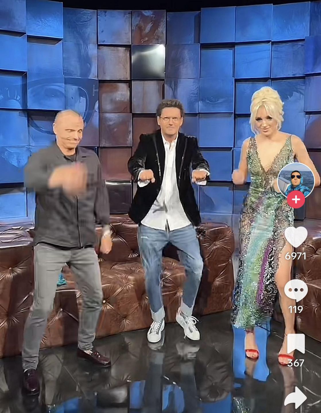 Kuba Wojewódzki tańcuje z Caroline Derpienski i Marcinem Hakielem w rytm disco polo