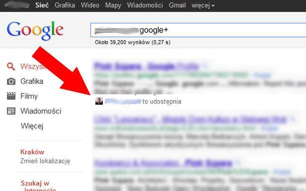 Zdjęcia z Google+ w wynikach wyszukiwania