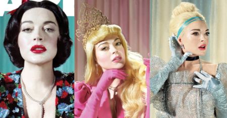 "Grzeczna" Lindsay Lohan udaje księżniczki Disney'a