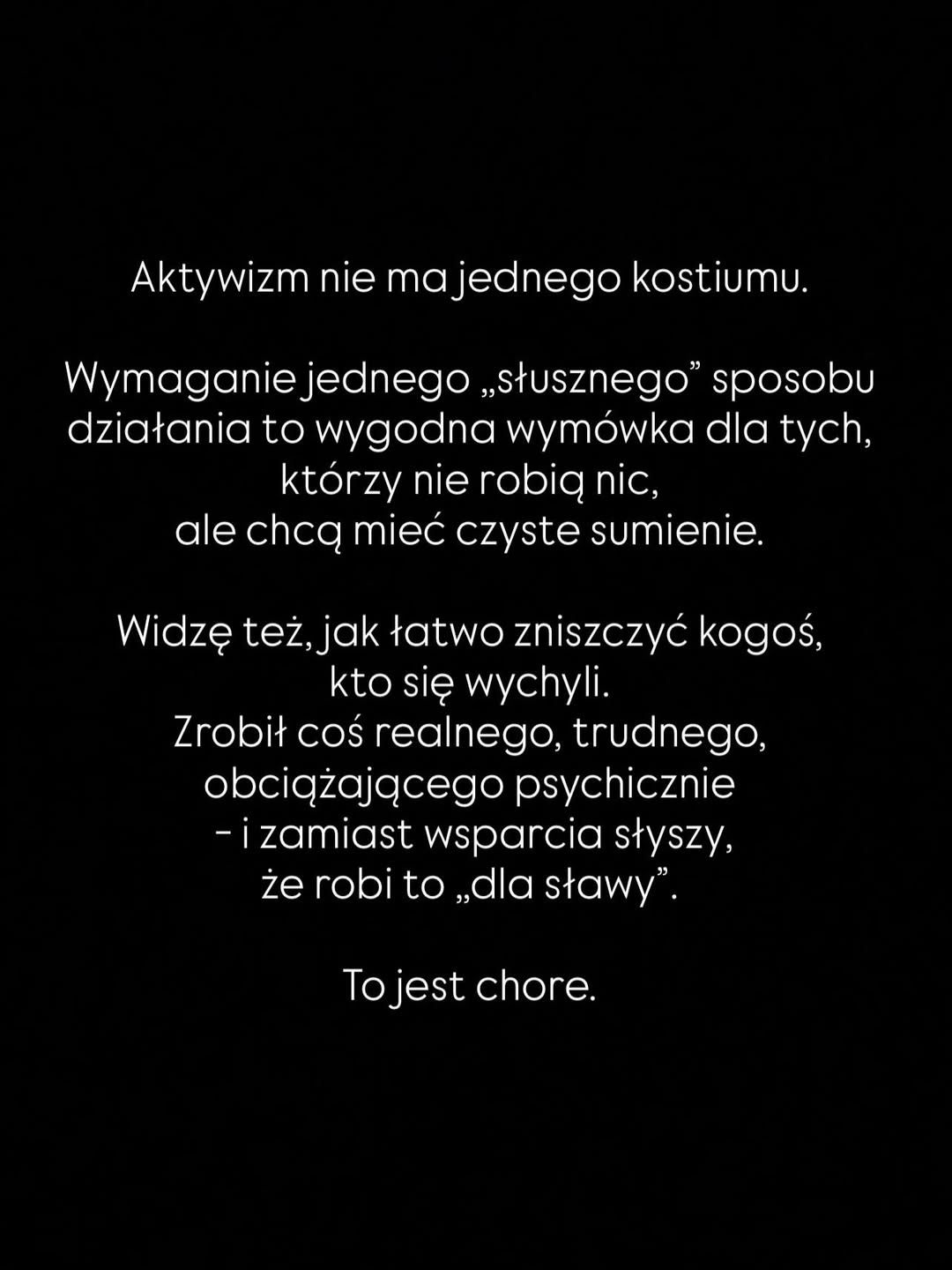 Instagramowa odezwa Ewy Chodakowskiej