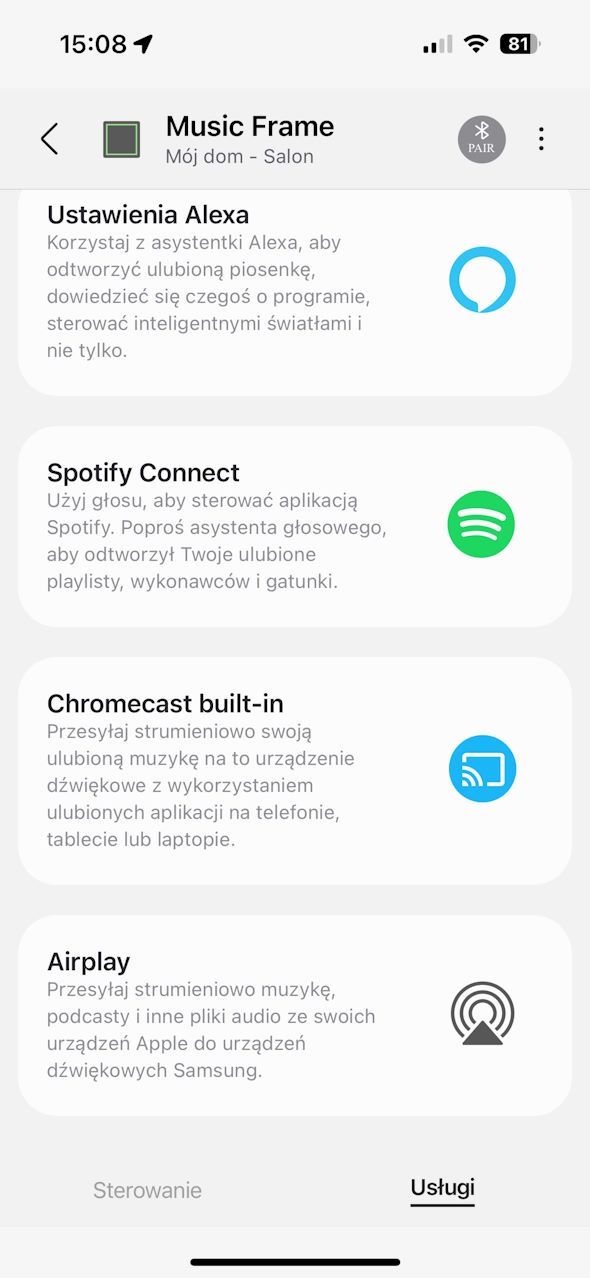 Samsung Music Frame - aplikacja smartthings 4