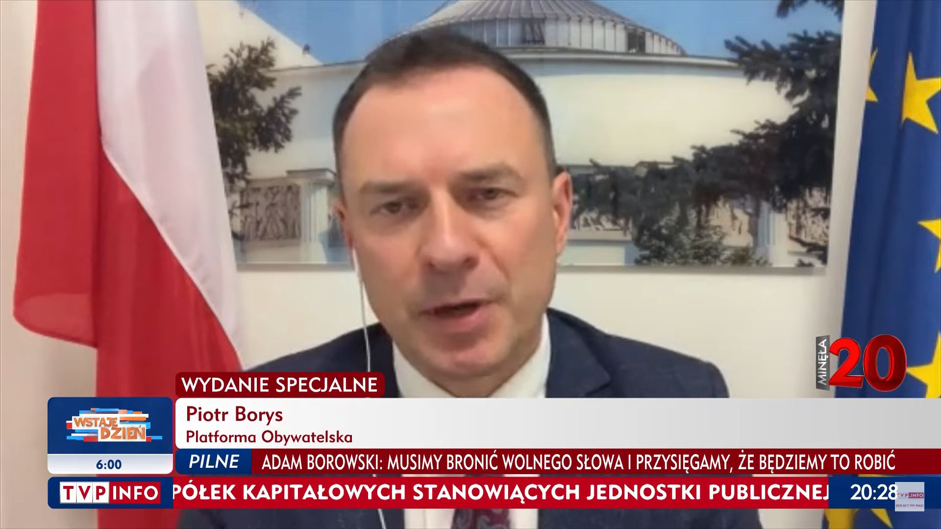 "Minęła 20". Prowadząca awanturowała się na wizji z posłem PO