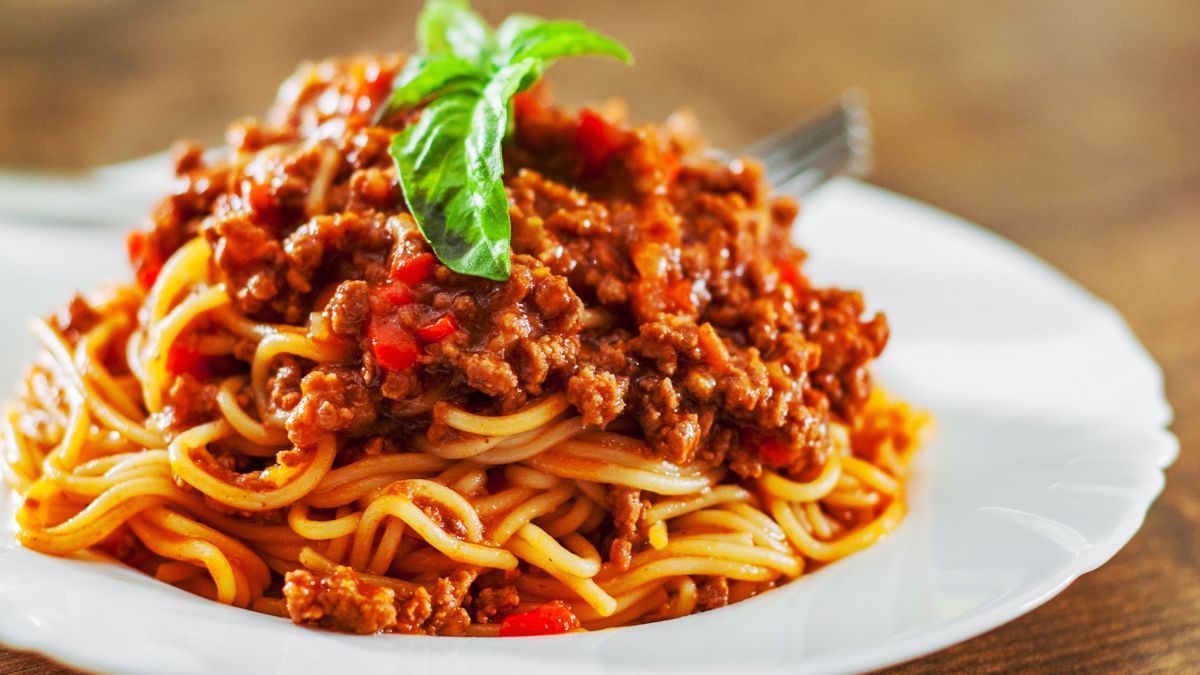 Spaghetti bolognese z wołowiną