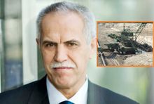 Zygmunt Solorz i maszyna z kopalni ZE PAK, fot. mat. prasowe