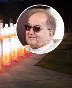 Nocna iluminacja o. Rydzyka. "Park wygląda przepięknie"