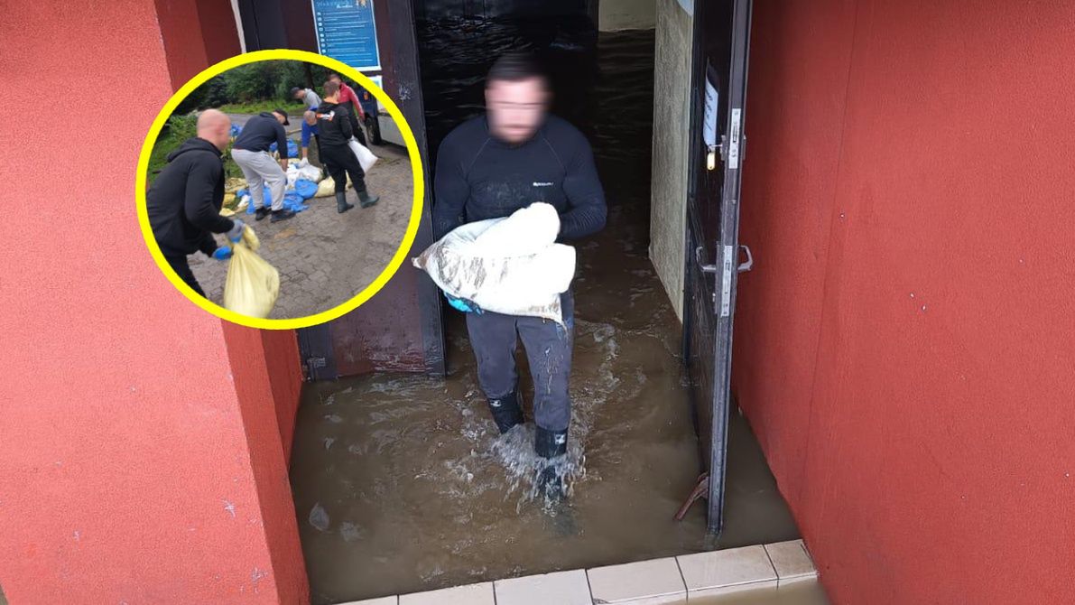 Służba więzienna i więźniowie pomagają w walce z żywiołem
