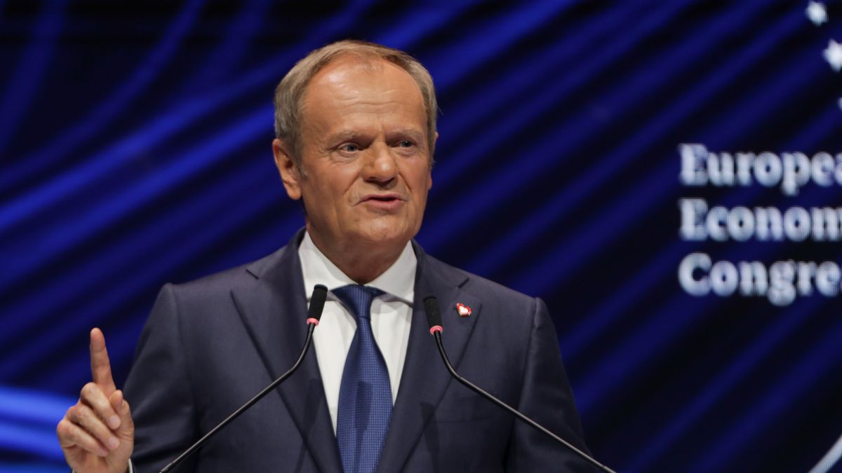 KATOWICE, POLAND - 2024/05/07: Donald Tusk of Poland (Polish Prime Minister) seen during XVI European Economic Congress at the International Congress Center in Katowice (Poland). (Photo by Grzegorz Wajda/SOPA Images/LightRocket via Getty Images)