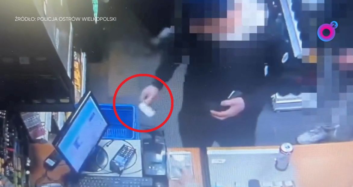 Bezczelne zachowanie złodzieja. Nagrano go w sklepie